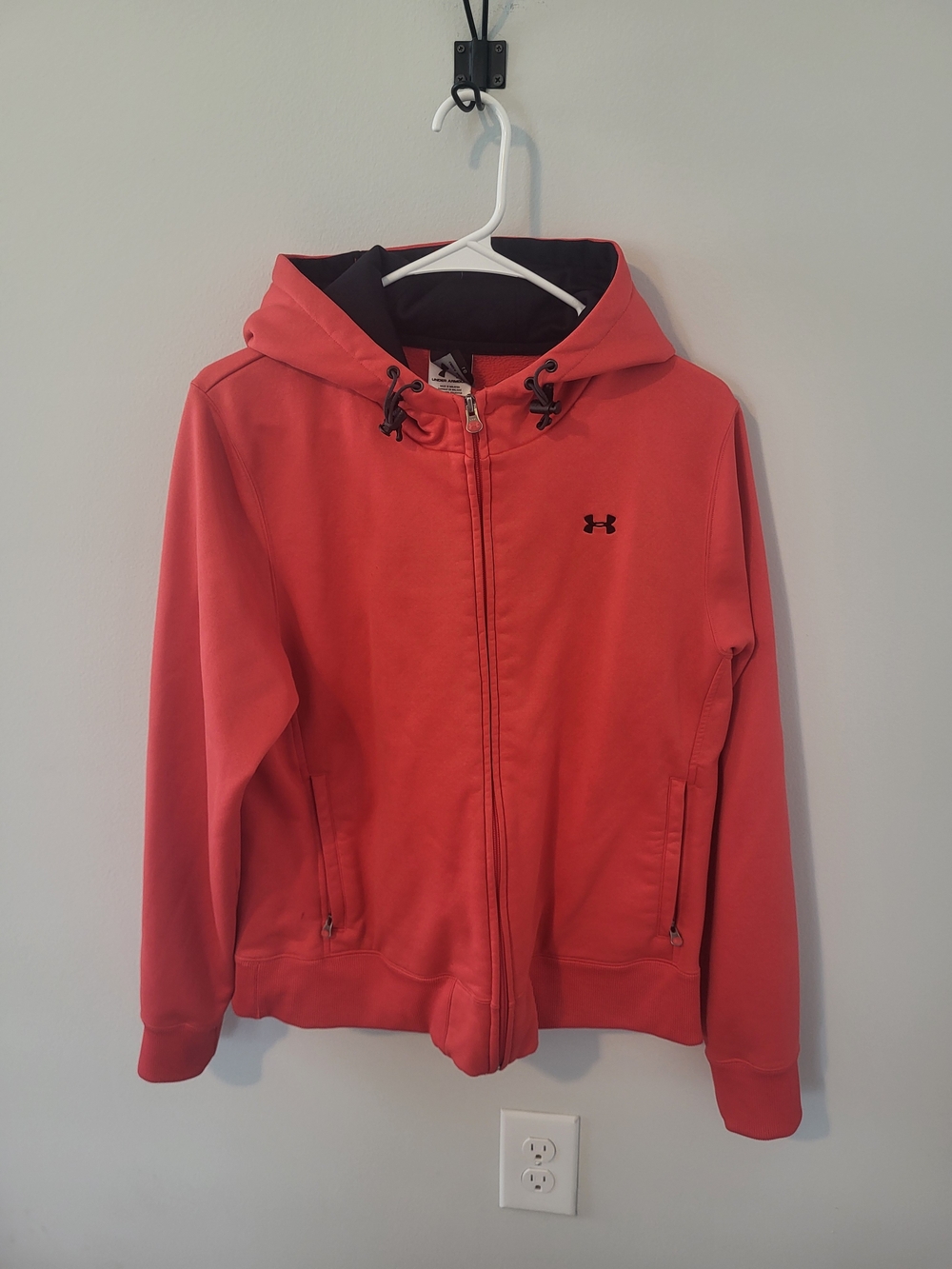 Under Armour Red Zip Hooded Jacket